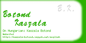 botond kaszala business card